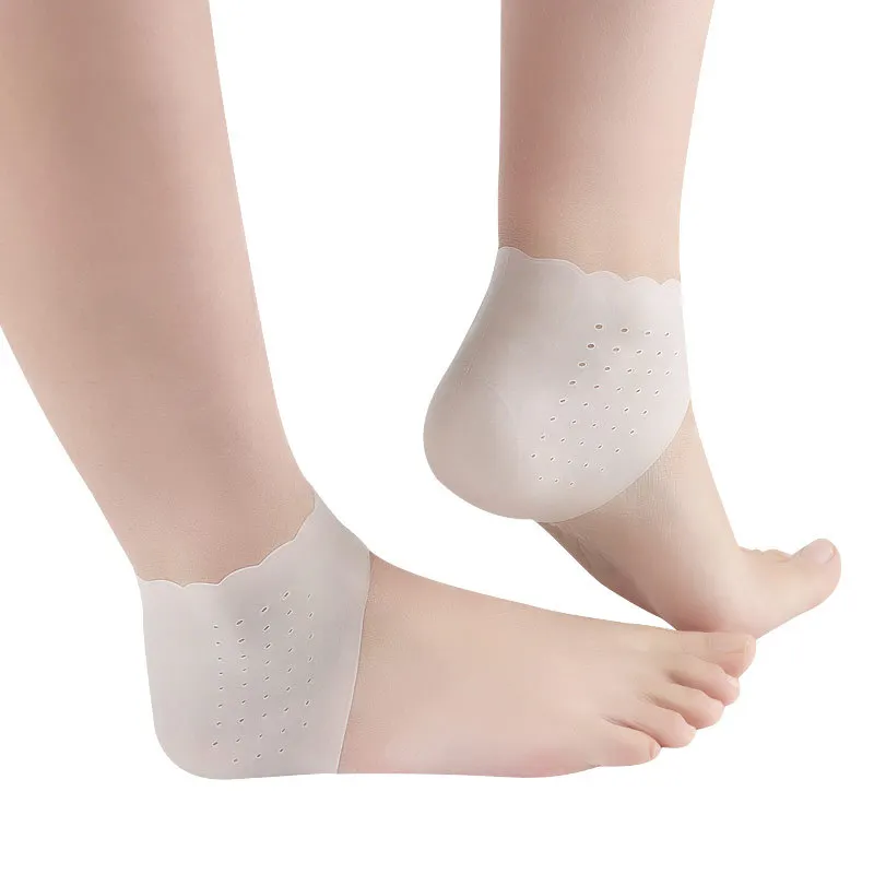 2Pcs Silicone Feet Care Socks Moisturizing Gel Heel Thin Socks with Hole Cracked Foot Skin Care Protectors Lace Heel Cover view 6