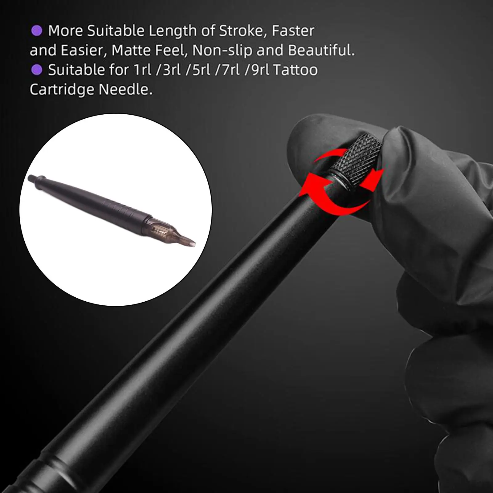 

Hand Poke Pen with Adjustable Needle Aluminum Alloy for Beginner Home