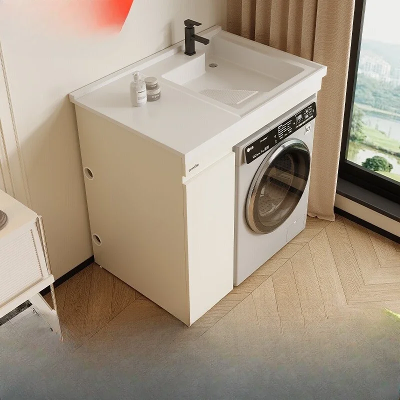 

Шкаф для стиральной машины Стол для стирки Интегрированный шкаф Комбинированный балкон Стиральная раковина Значный другой бассейн Угловая резка