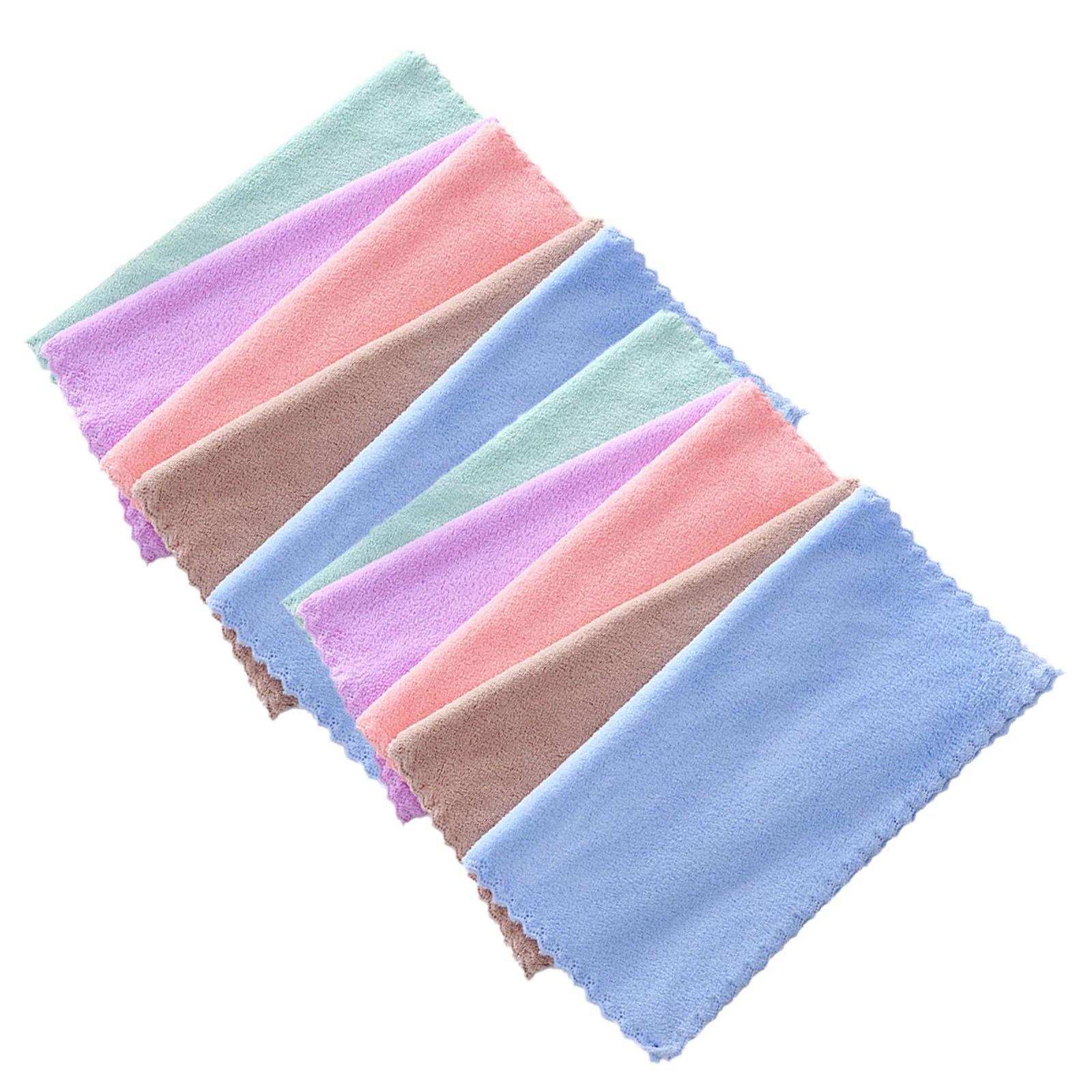 

10pcs Microfiber Makeup Remover Towel Soft Face Cleansing Cloth Durable Travel Size Women Skincare Beauty Tool