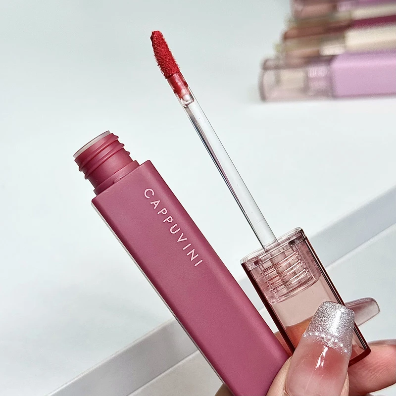 防水ノンスティックカップリップグロス、にじまない、色落ちしないリキッドリップスティック、女性用メイクアップ、シルキーベルベットリップグロス、マットリップマッド