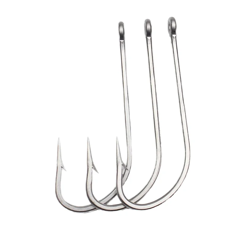 

Bulk Stainless Steel Fishhooks with Long Handle and Anti-Rust Feature Large Bass Seahorse Barbed Tube Hole Sea Fishing Hook