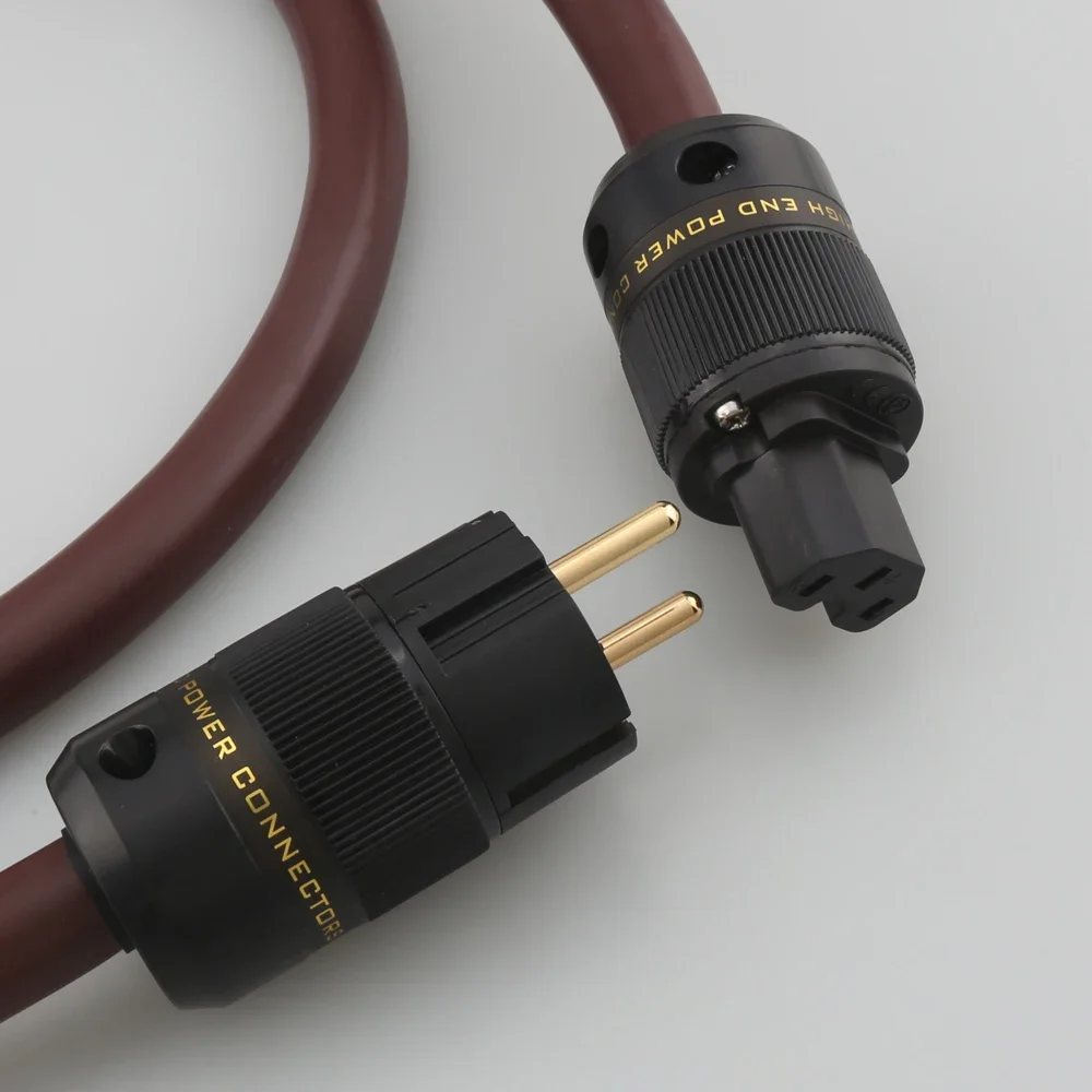 

CARDAS Golden Reference HiFi EU Audio Power Cable Gold Plated US/EU Schuko Version Power Plug Mains High Quality