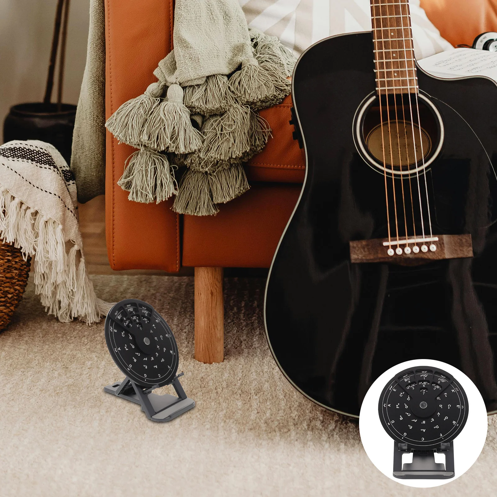 

Circle Of Fifths Guitar Training Tool Durable Aluminum Chord Practice Wheel Portable Music Theory Scale Chart For Beginners