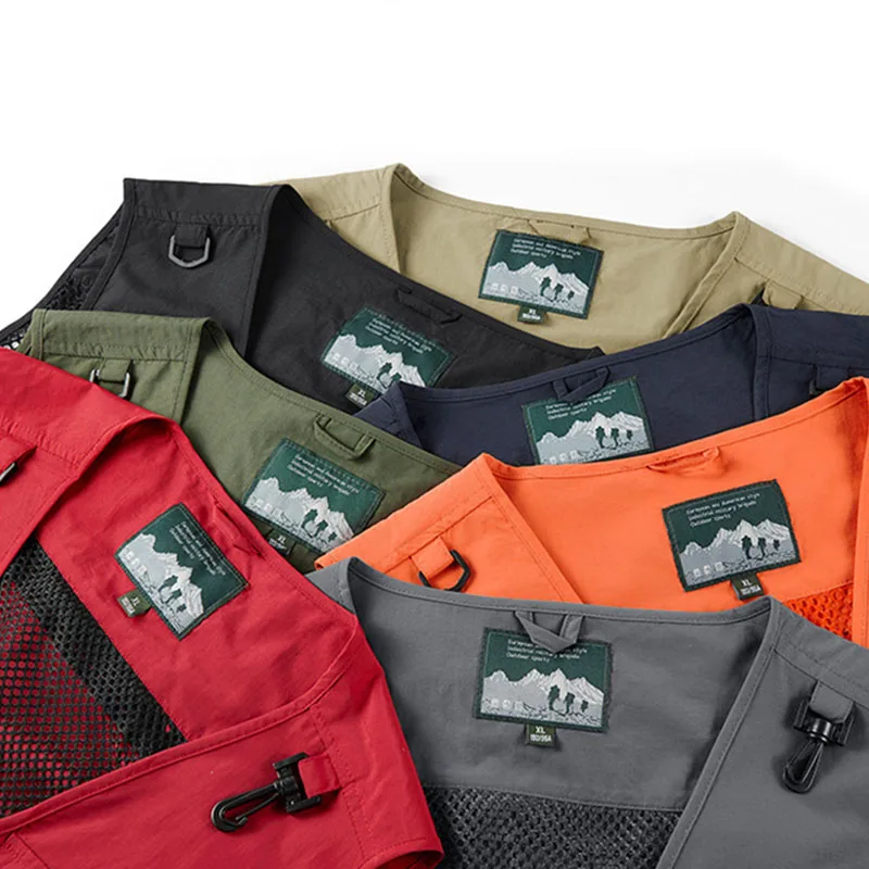 Männer 14 Taschen Sommer uns heißer Verkauf taktische Multi-Pocket-Mesh Outdoor-Weste Männer Fotografie Camping Angeln Safari Werkzeug Weste