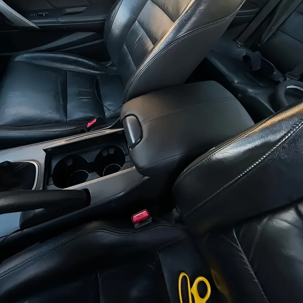 Synthetic PU Leather Armrest Center Console Cover for 2008-2012 for Honda Accord, Car Interior Accessories