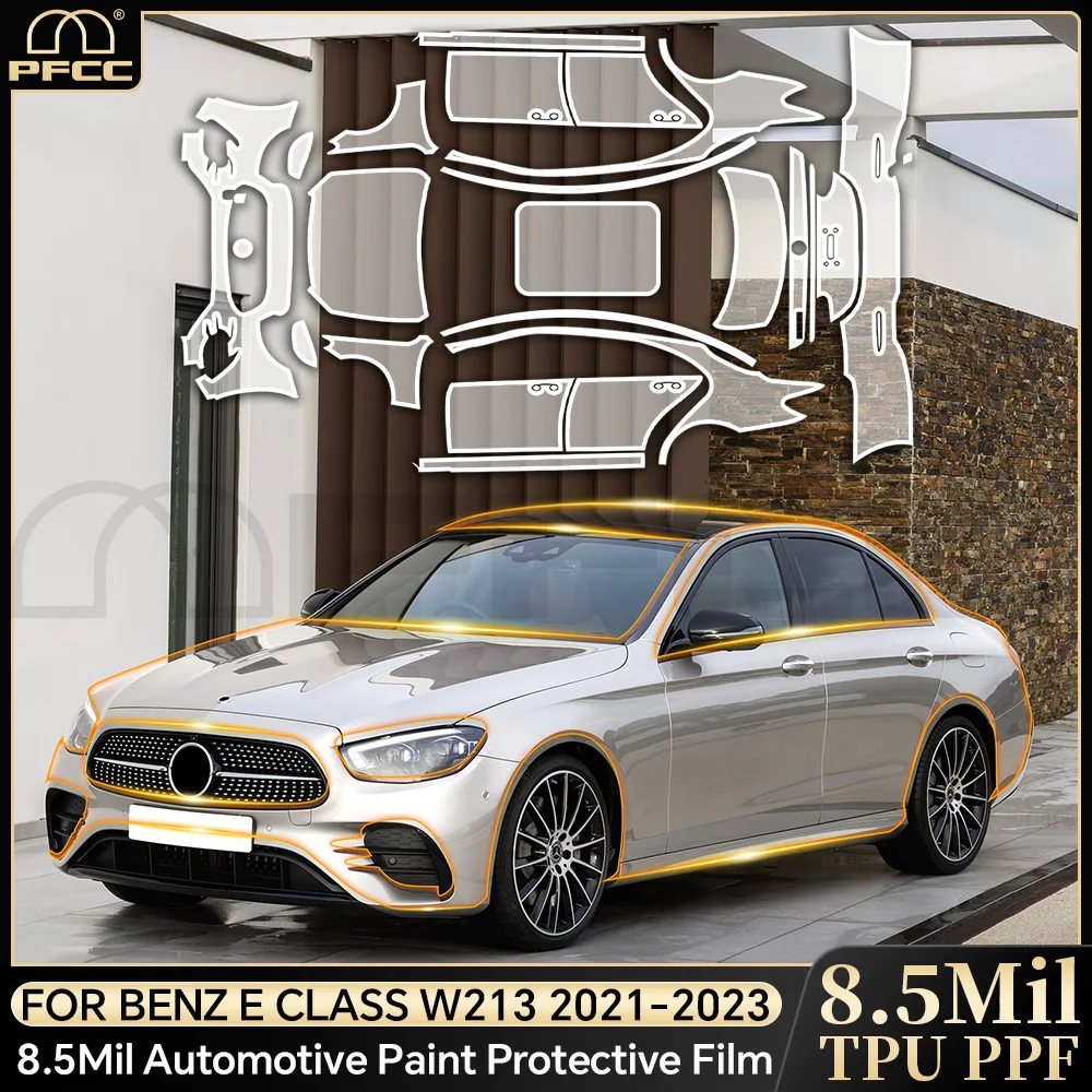 

For Mercedes Benz E Class W213 2021 2022 2023 TPU Paint Protection Film Anti-scratch Car Body Resistant Pre-cut PPF Clear Bra