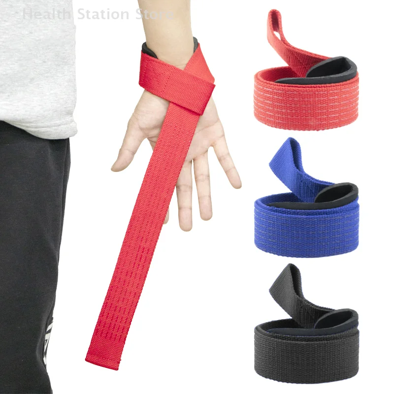 1Pair Fitness Lifting Wrist Strap Brace Wrap Weightlifting Crossfit Bodybuilding Support Kettlebell Dumbbell Weights Strength