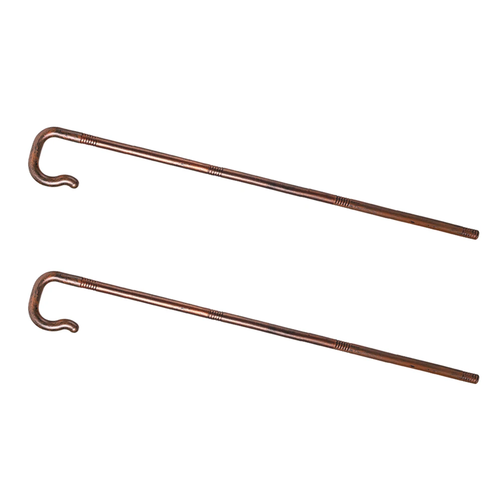 

2pcs Pharaoh Cane Props Decorative Halloween Crutches Party Supply Cosplay Plastic Stage Performance Walking Canes