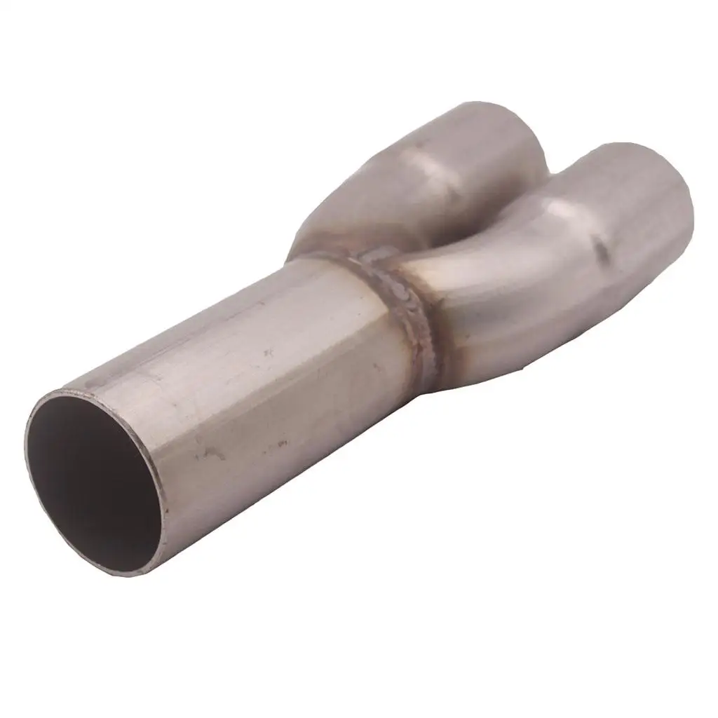 Universal Fit Stainless Steel Exhaust Merge Collector Dual Durable 2-1 Welded Adapter for Auto Repair Project