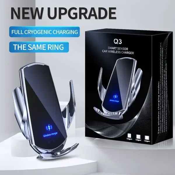 Universal New Upgrade Car Mobile Phone Holder 15w Wireless Charging Portable Car Holder Cellphone Bracket Stand In Car Device