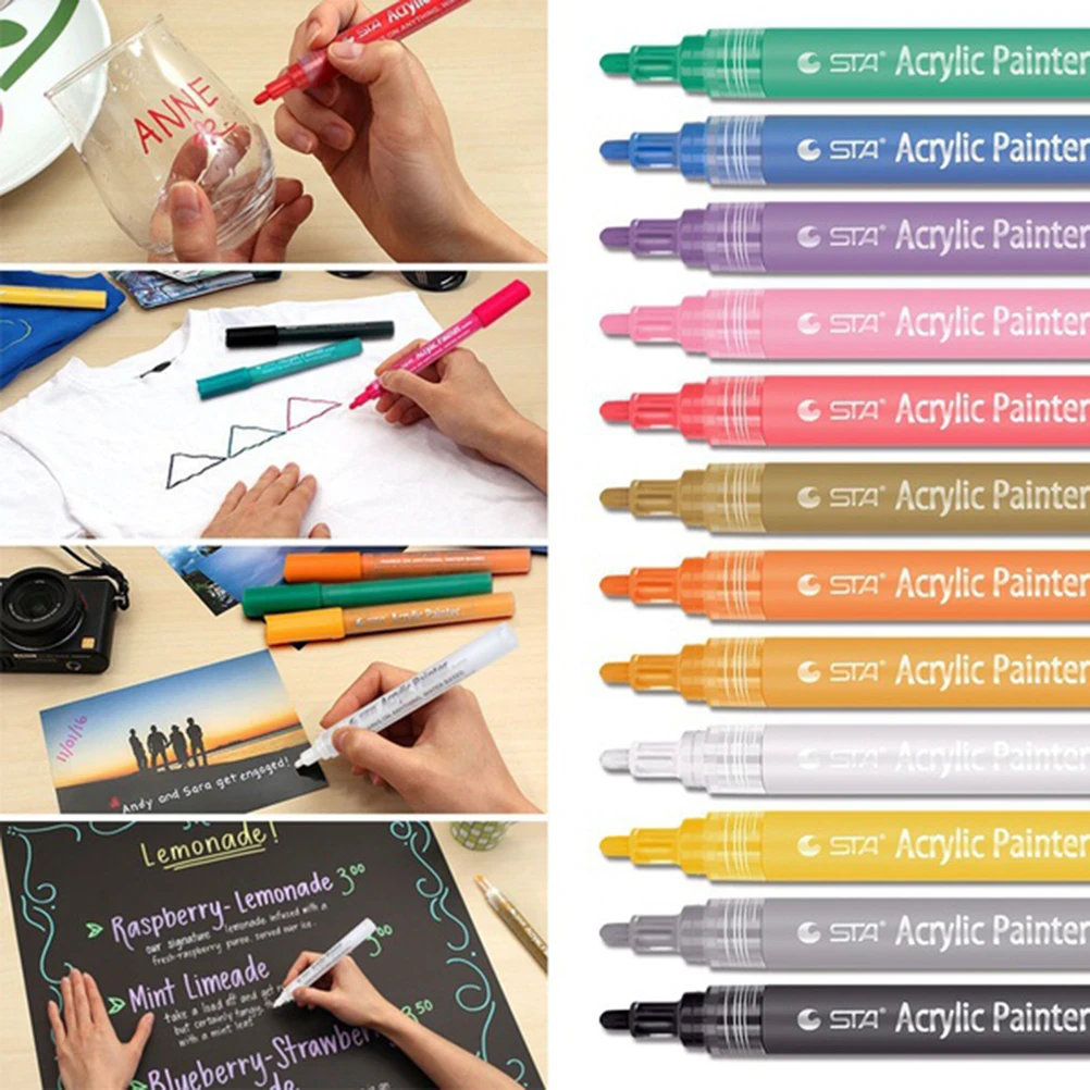 

Water Based Paint Markers Rock Painting Pens Adults for Wood Fine Tip Ornaments
