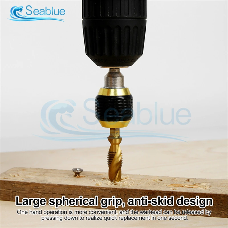 50/60/150mm Keyless Drill Chuck Screwdriver Impact Driver Adaptor 1/4 \'\' Hex Shank Drill Bit Tool Quick Change Convertor Adapter