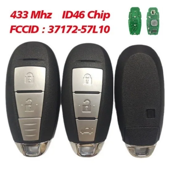 

DIYKEY TS008 Smart Car Key For Suzuki Swift Kizashi 2010-2018 2/3Button Remote 433MHz PCF7952 ID46 37172-71L10 /57L11 No logo