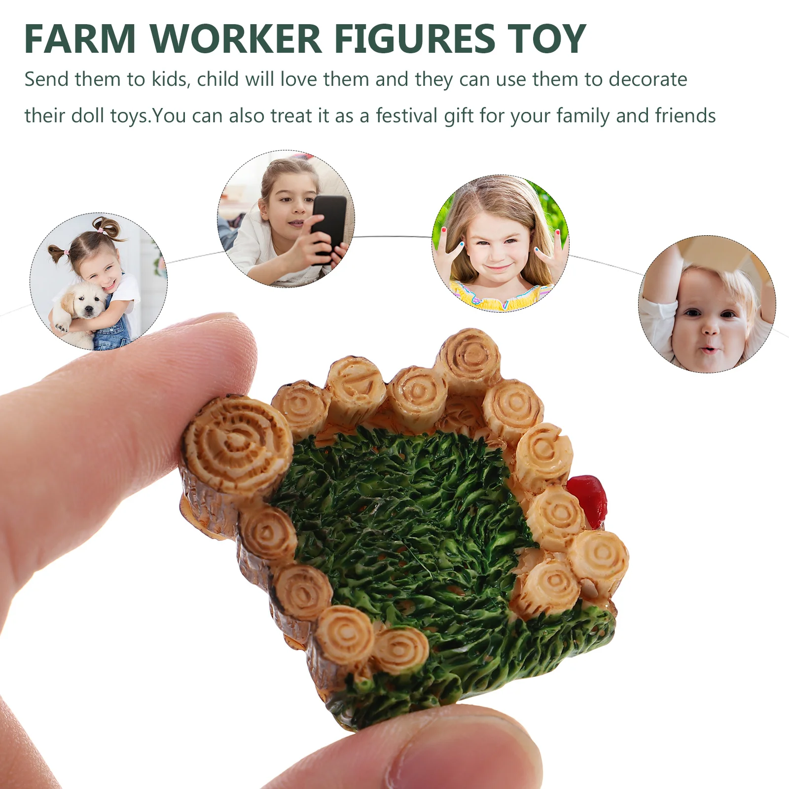 

7Pcs Resin Miniature Landscape Decor Retro Garden Ornament Accessories for Kids Rooms Decoration Miniature Ornament