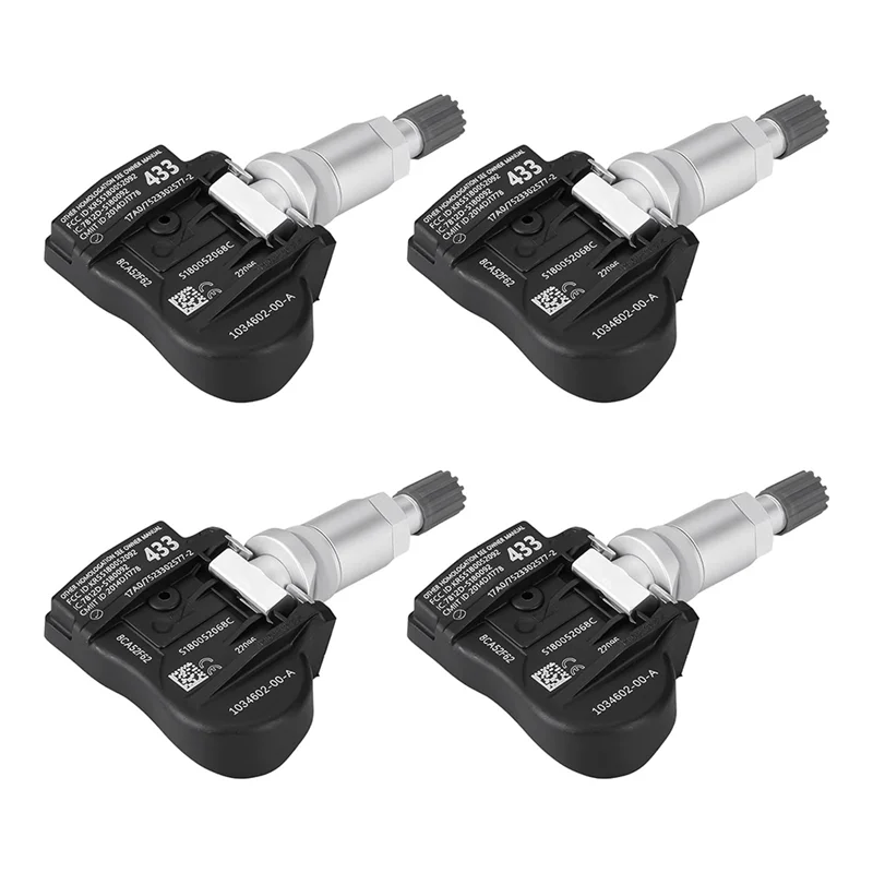 

4Pcs Car TPMS Sensor Tire Pressure Sensor 107481200B For Tesla 3 2018-2020 S 2014 X 2016 Tire Pressure Monitor Accessories