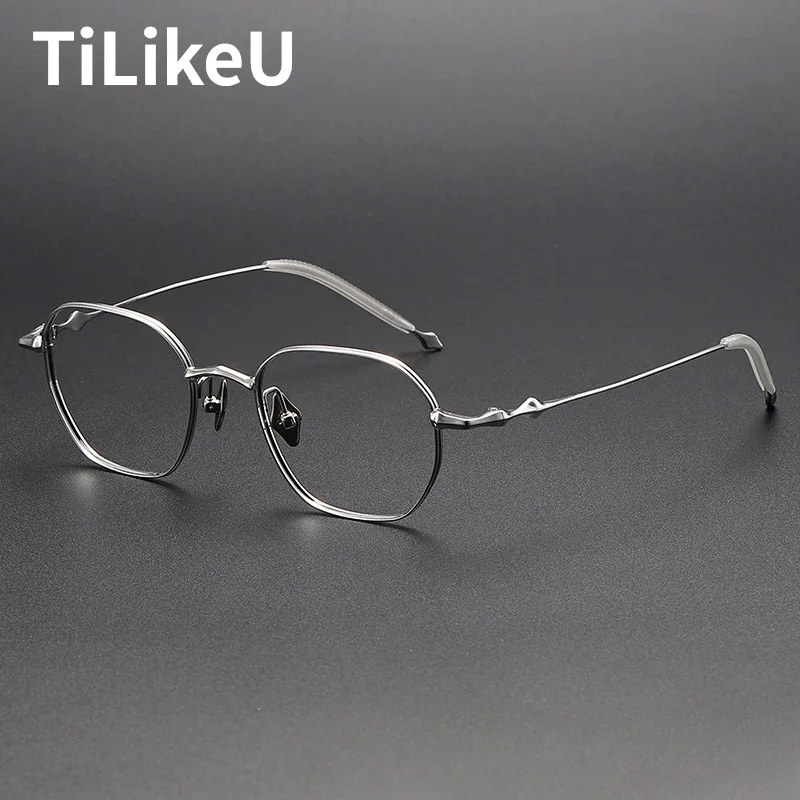 

2024 New Luxury Full Titanium Glasses Frame Men Eyeglasses Frame Prescription Reading Glasses Women Retro Korean Glasses Eyewear