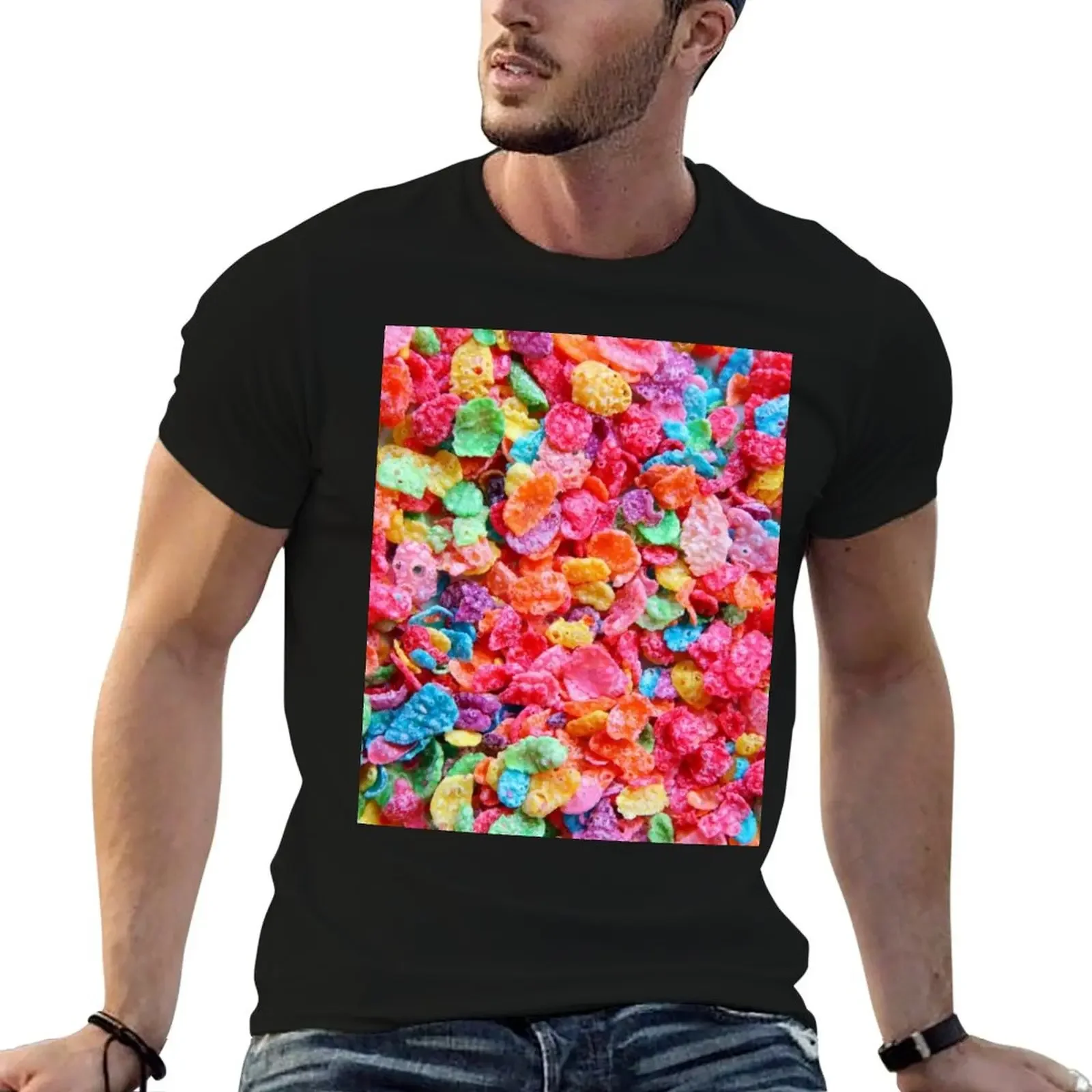 Fruity Cereal T-Shirt vintage anime shirt man t shirt men clothing