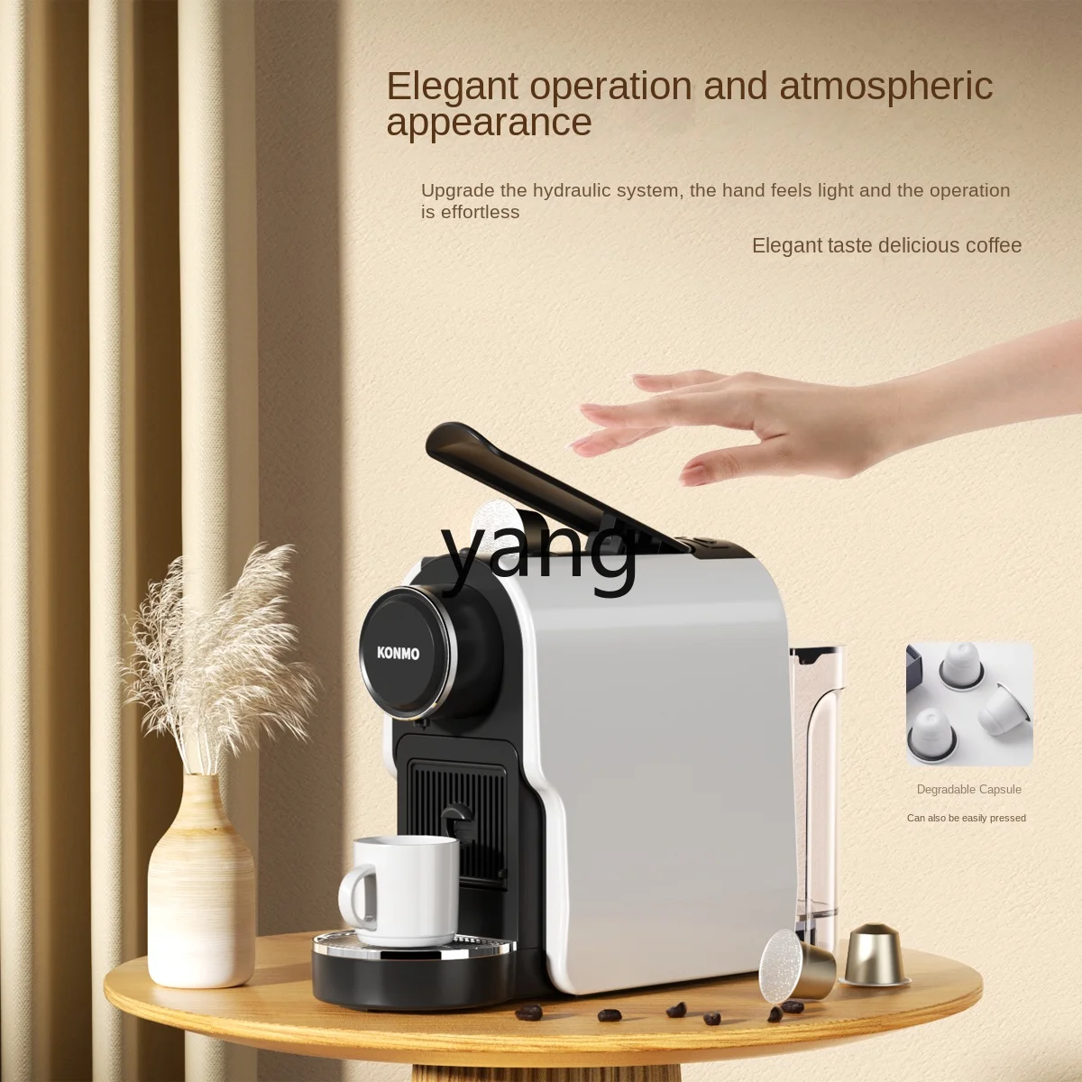 Yjq Coffee Machine Espresso Mini Full & Semi Automatic Home Desktop Office Small Capsule Coffee Machine