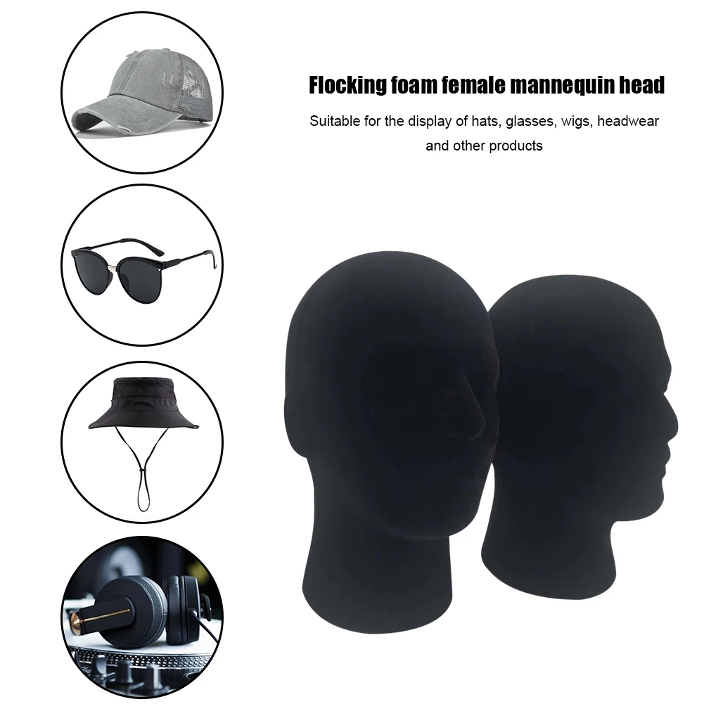 Practical Male Foam Stable Base Mannequin Head Model Mall Closet Sunglasses Hat Displaying Stand Photo Studio Head Model  Prop view 3