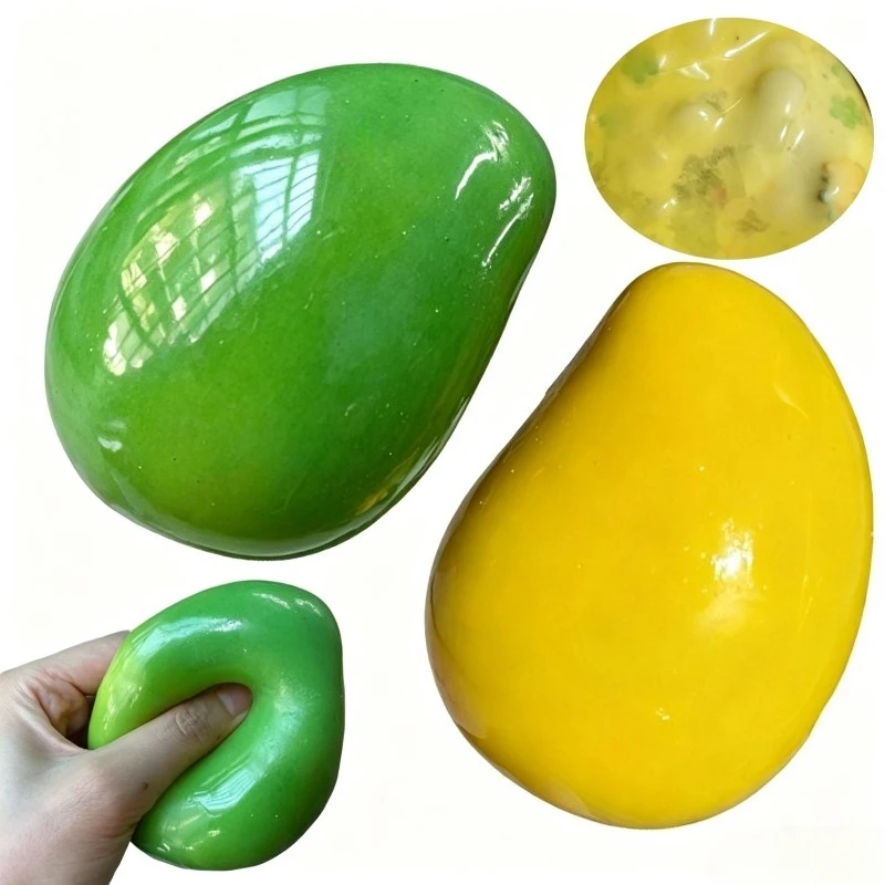 

Crunchy Color-Changing Crispy Mango Stress Ball Squeeze Toy Crispy Mango Squishy Fidget Ball, ASMR Sensory Stress Relief Toy