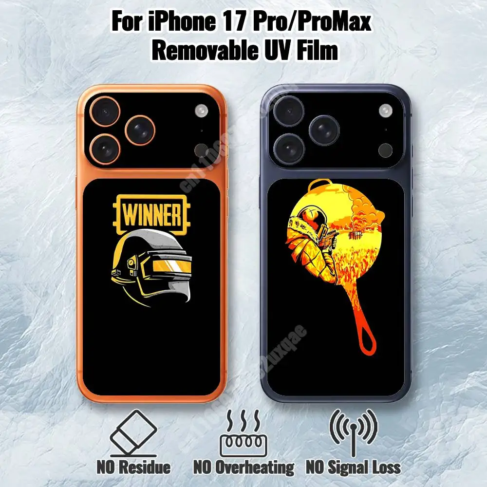 

Game Winner Chicken Dinner Removable UV Film for iPhone 17 Pro 17 ProMax Back Cover