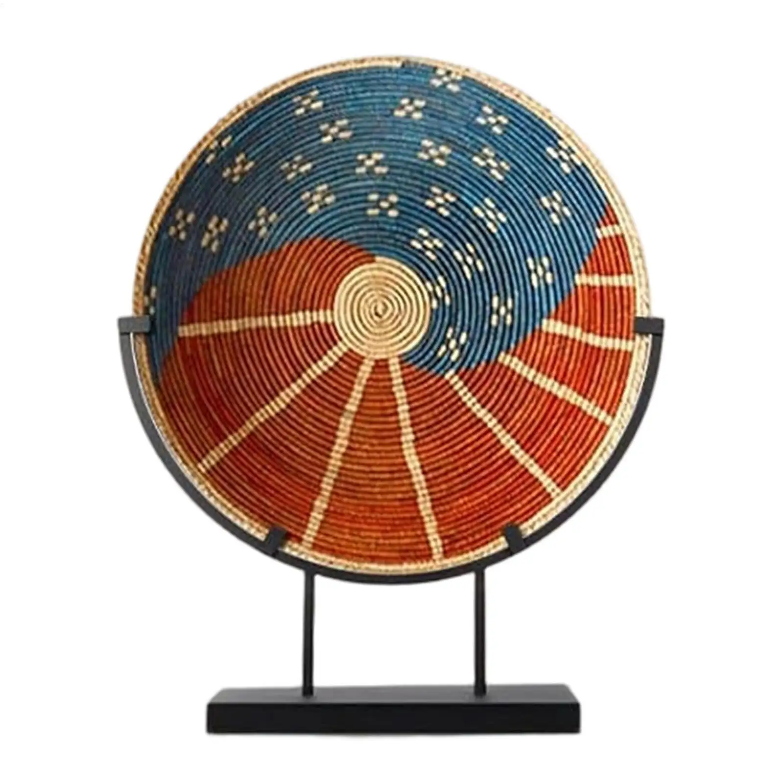 Half Round Iron Holder For Sliced Rocks Round Metal Display Stand 12 Inch Tabletop Easel Art Holder Decor Crystals Photos