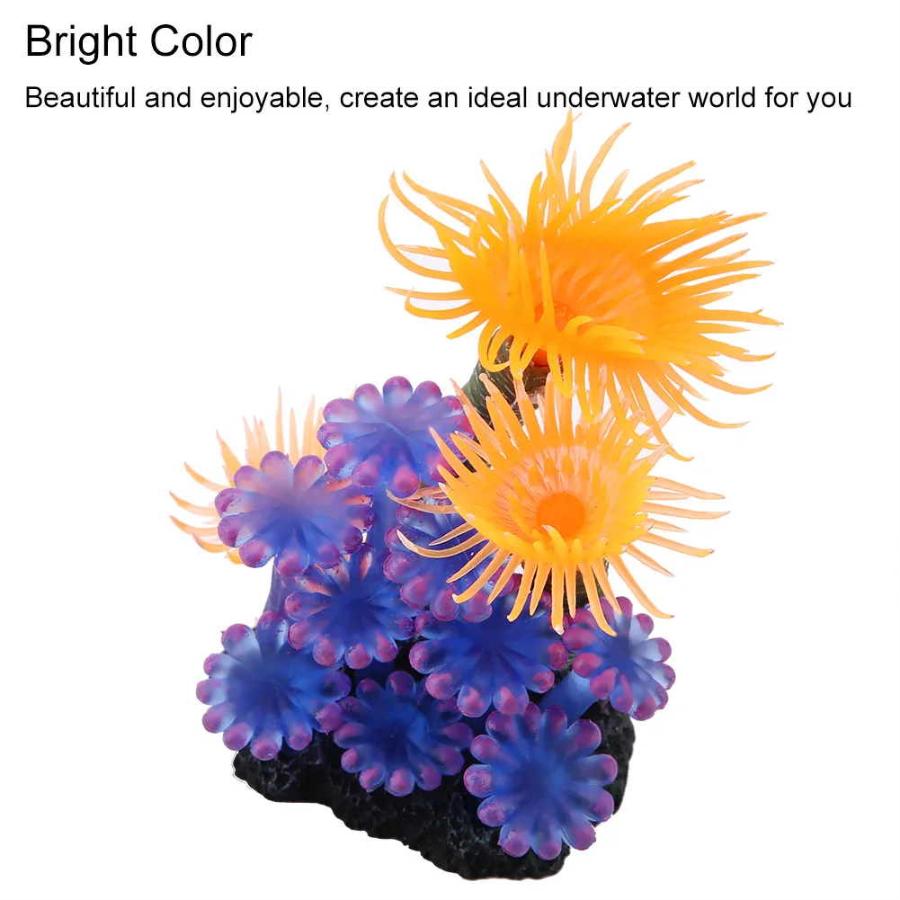 سيليكون زخرفة المرجان الاصطناعي لتزيين الأسماك ، محاكاة الحوض ، النعمان ، المناظر الطبيعية