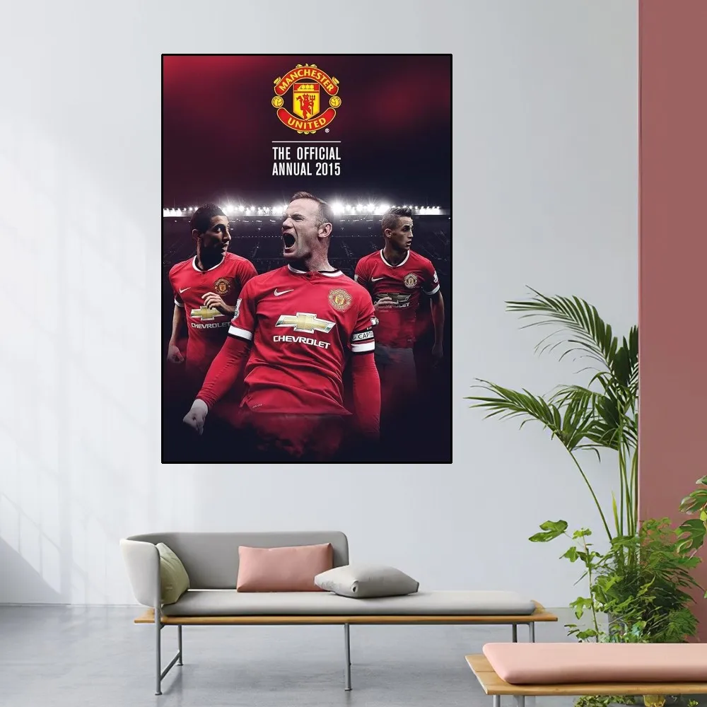 M-Manchester U-United F.C Poster Home Room Decor soggiorno camera da letto arte estetica pittura murale adesivi