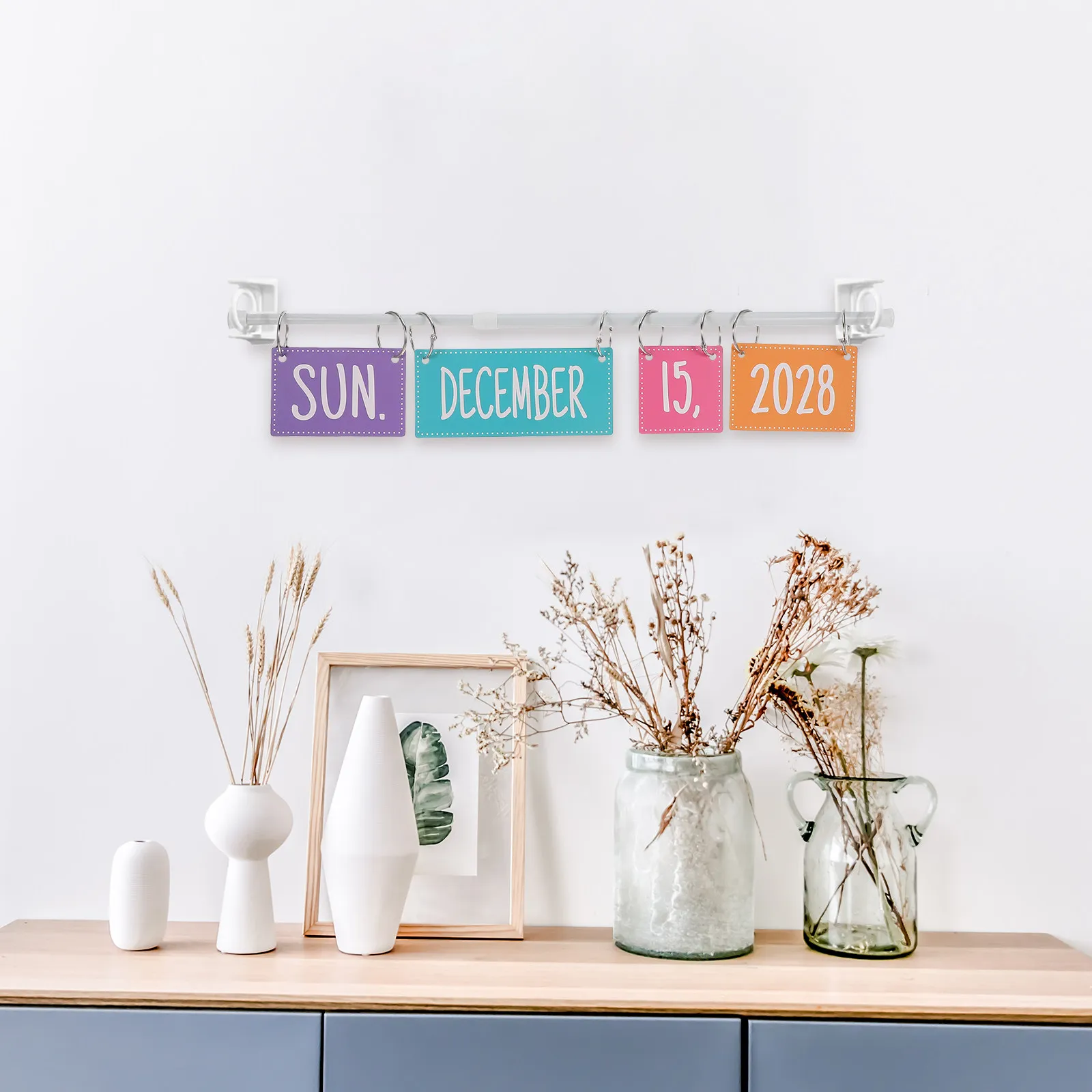 

Calendar Bulletin Board Set 2024 2028 Flip Calendar Adjustable Holder Classroom Desk Kids Learning Date Cards Wall Chart