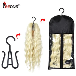 Bolsa de pelo portátil con colgador, a prueba de polvo, para extensión de peluca, accesorios portátiles con logotipo personalizado, 1 Juego