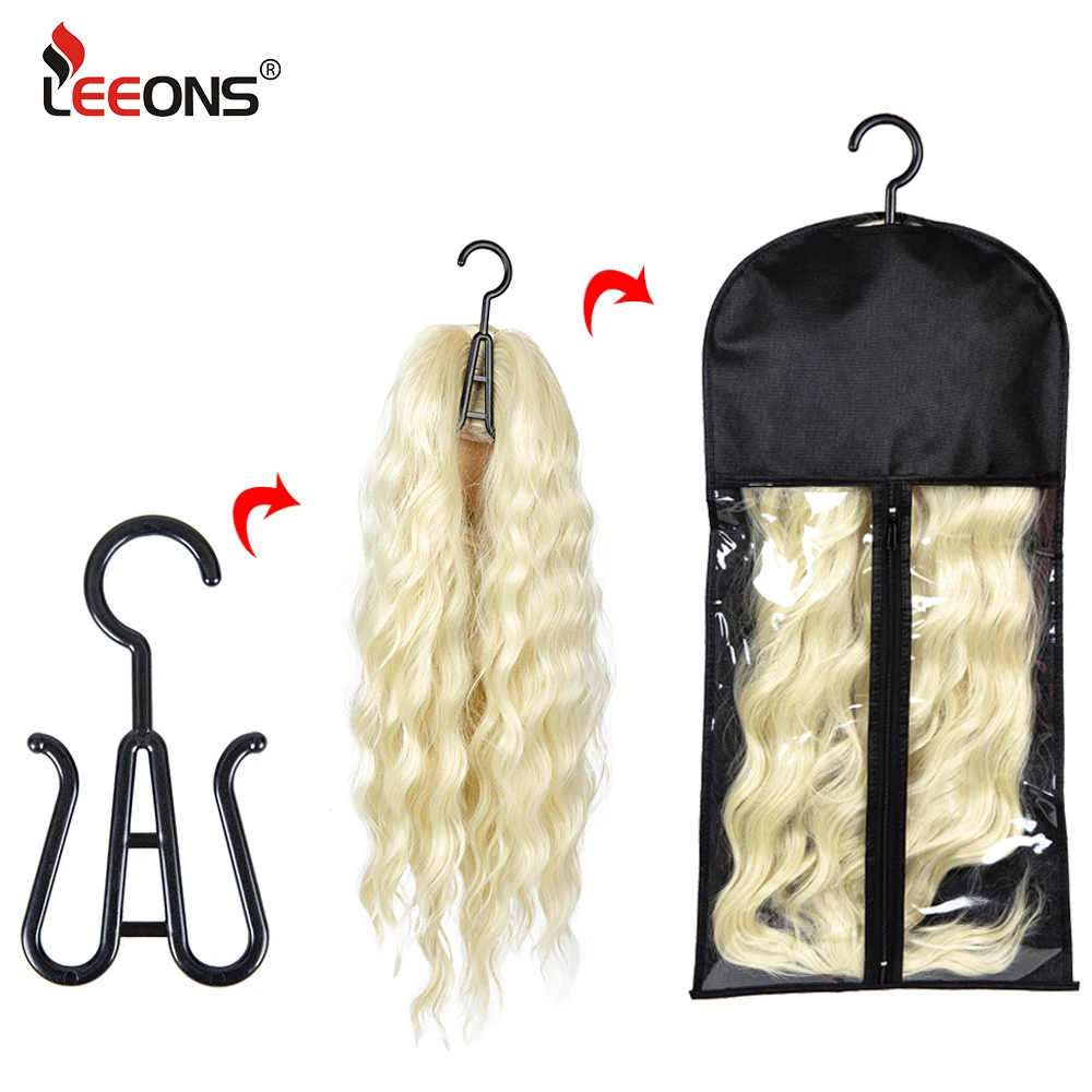 1 Set Hair Bag With Hanger Strong Holder Dust-Proof Portable For Wig Hair Extension Hair Bag Protable Accessories Custom Logo