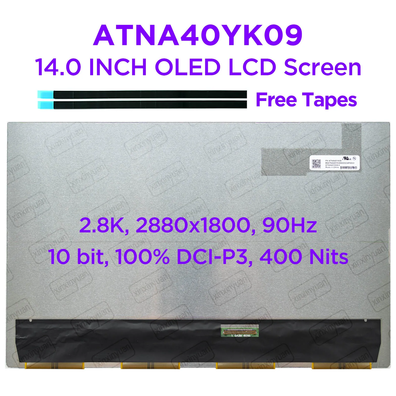 

14.0 AM-OLED Laptop LCD Screen ATNA40YK09-0 fit ATNA40YK04-0 ATNA40YK07-0 for ASUS M3400 K3402 K3405 K6400 2.8K 2880x1800 90Hz