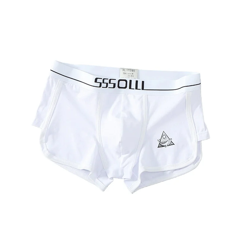ملابس داخلية رجالية قطنية مريحة تسمح بمرور الهواء، سراويل داخلية عصرية متوسطة الخصر، سراويل داخلية رياضية فضفاضة مضادة للبكتيريا