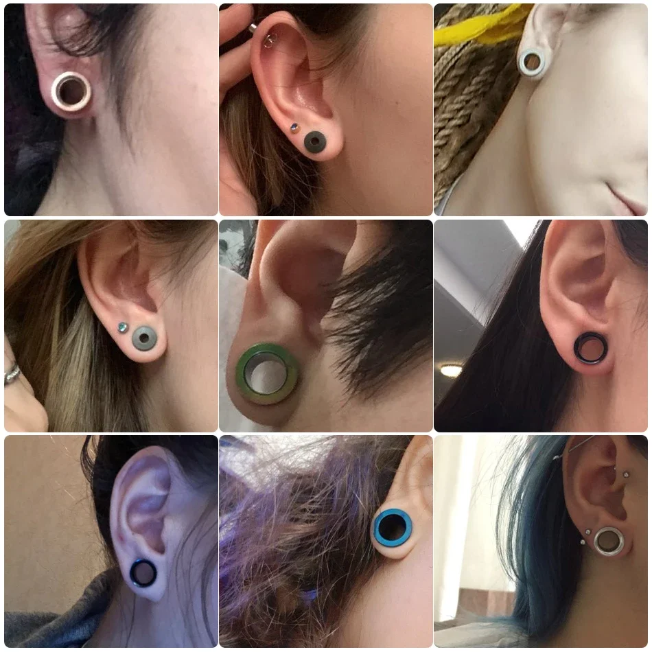 2 pezzi in acciaio inossidabile 8mm tappi e tunnel per auricolari Flesh Strecher Ear aleser Expander Piercing Oreja Dilataciones Jewelry