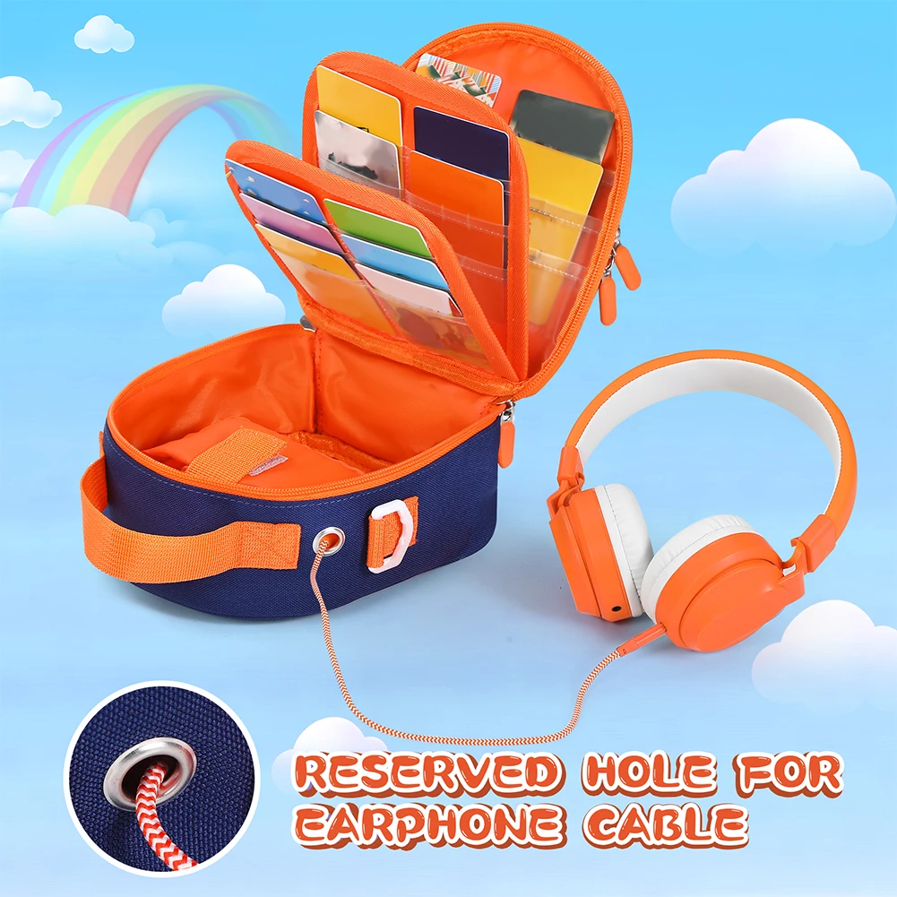 ﻿   حقيبة سفر واقية حقيبة تنظيم لمشغل موسيقى الصوت Yoto Mini 2024 حقيبة تخزين ملحقات سماعات الرأس