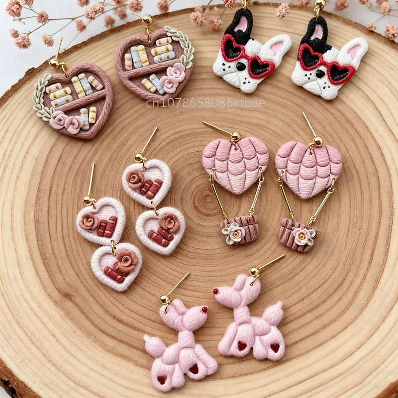 Walentynki serce Bookcake wycinarki z gliny polimerowej śliczna miłość pies balon DIY kolczyk wytłaczanie nóż ceramika narzędzia do robienia gliny — zdjęcie 6