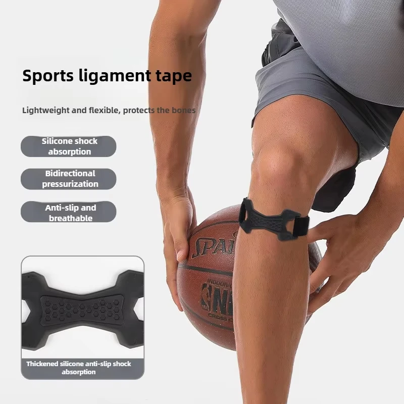 1/2 Stück Sport-Kniebandage Bidirektionale Druckabsorption Kniescheibenbandage Atmungsaktives Basketball-Fußball-Schutzband