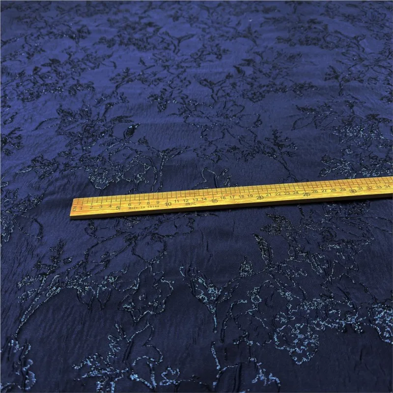 골드 실크 자카드 퍼포먼스 드레스 원단 퍼프 스커트 엠보싱 3D 짙은 패턴 패션