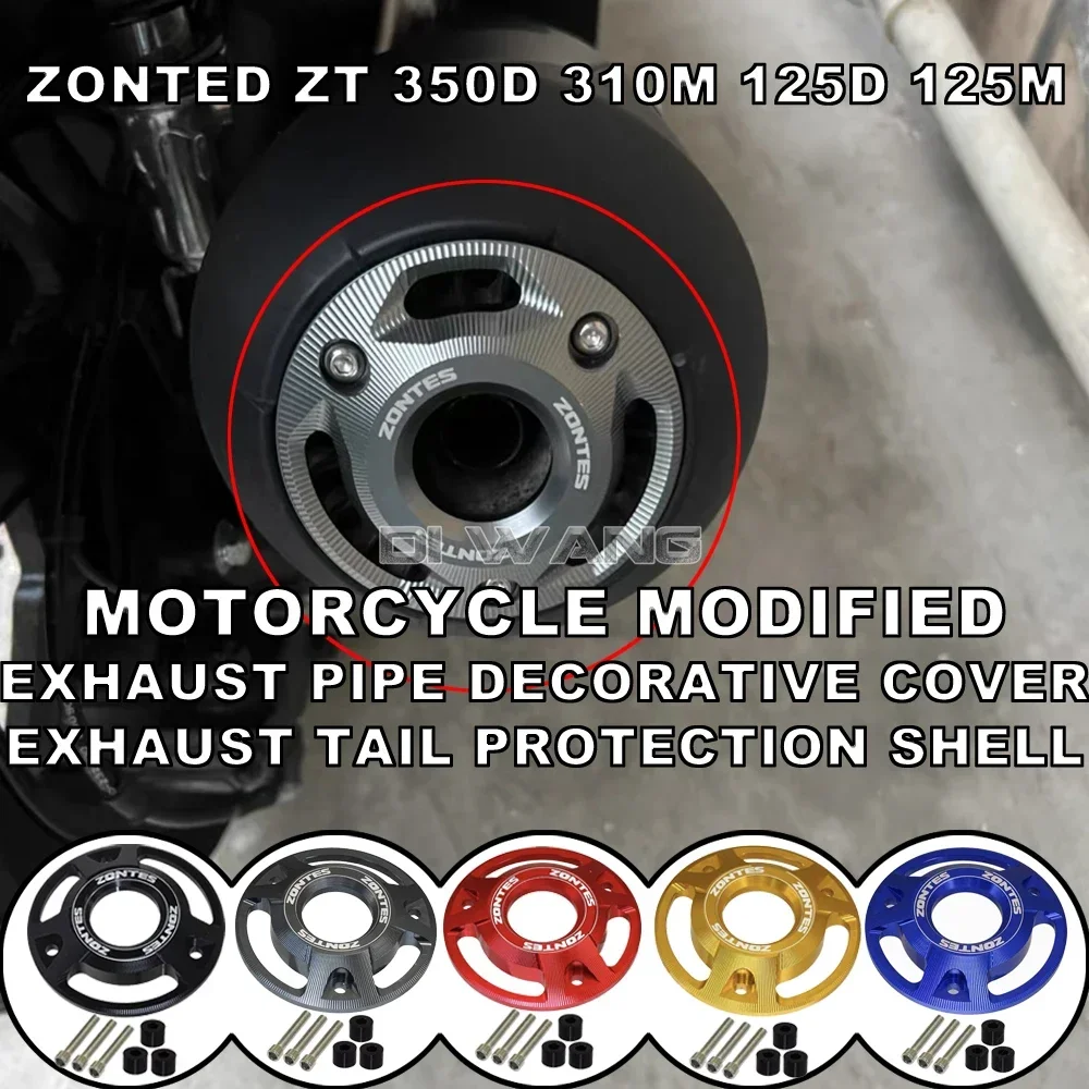 

Motorcycle Modified Exhaust Pipe Decorative Cover Exhaust Tail Protective Shell FOR ZONTED ZT 350D 310M 125D 125M