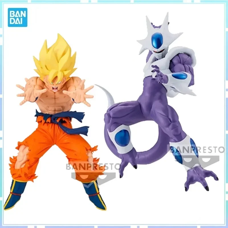 Original Bandai BANPRESTO DRAGON BALL MATCH MAKERS Super Saiyan Son Goku VS Cooler Anime Figure Model Toys Collection In Stock