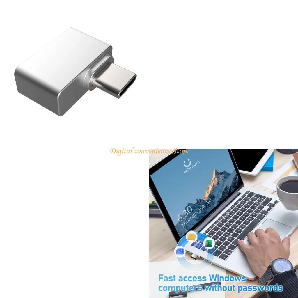 

97QA Легкий считыватель отпечатков пальцев USB C Удобный дизайн Считыватель USB C