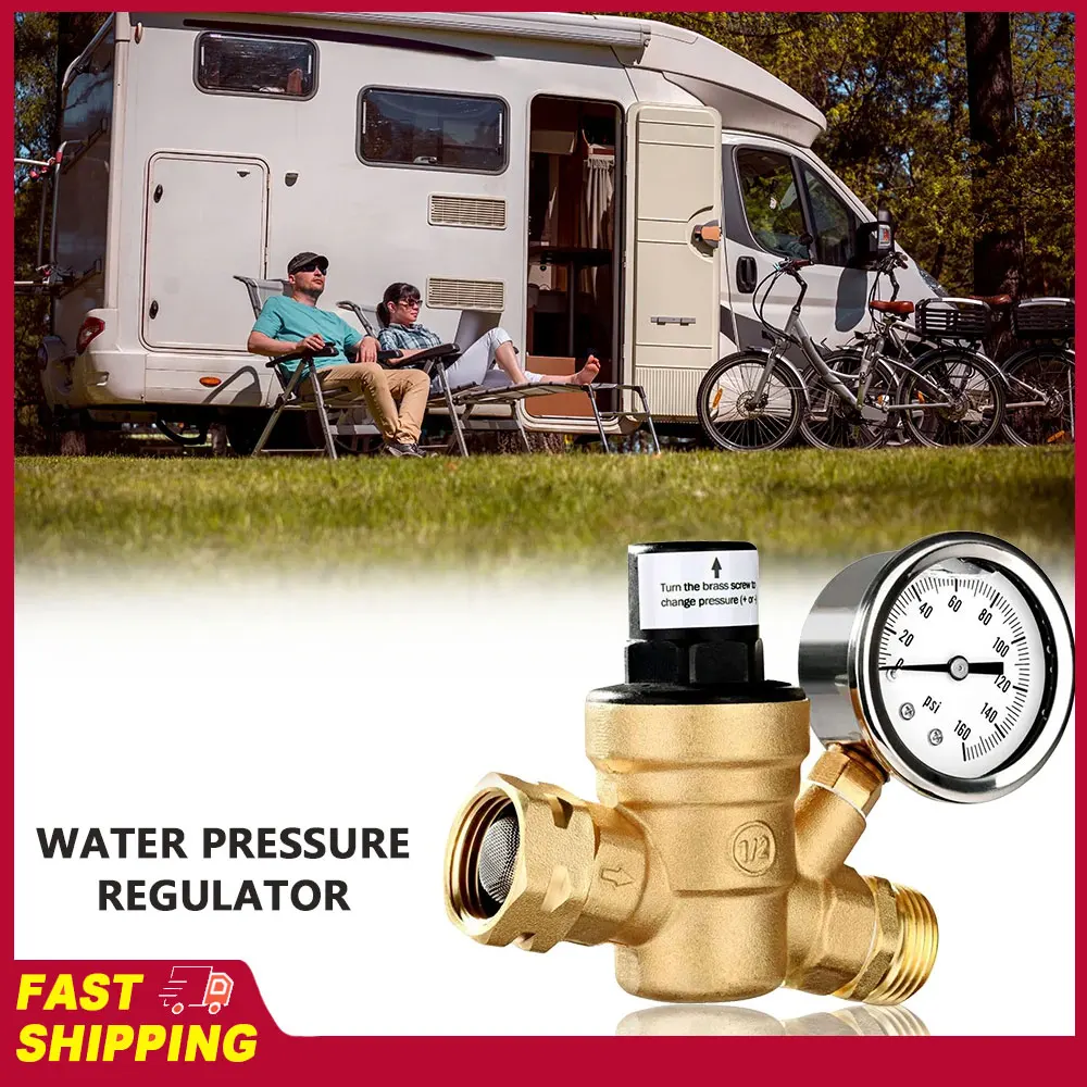 

Регулирующий клапан из бессвинцовой латуни, регулируемый редуктор давления воды с манометром 0-160 PSI