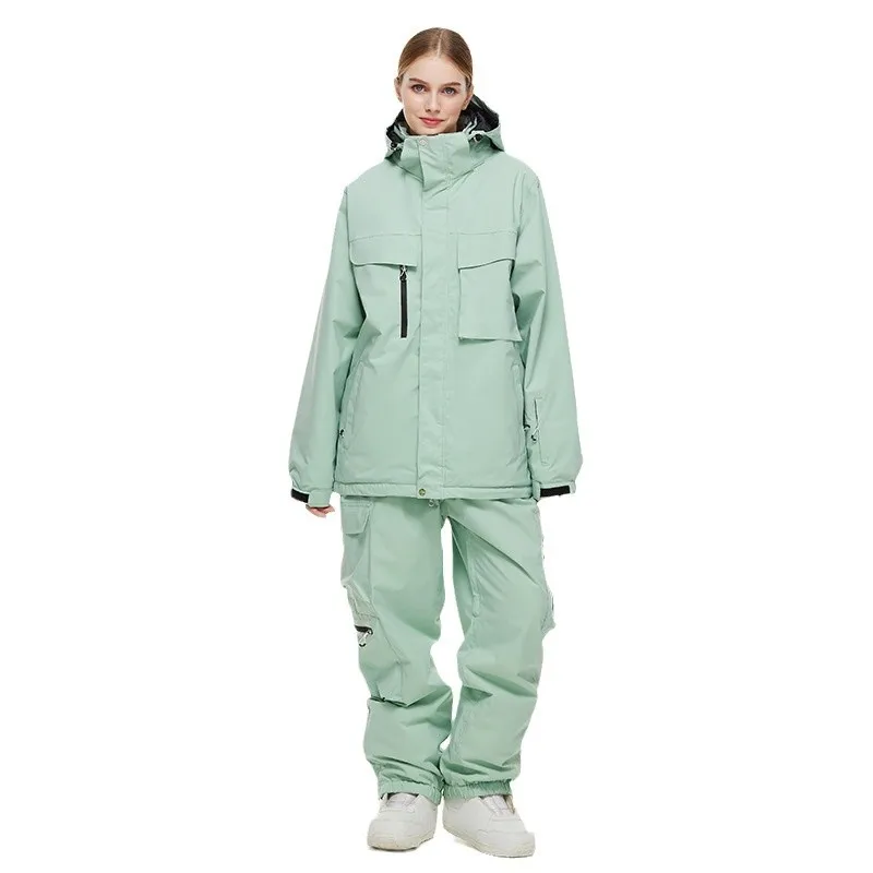 بدلة تزلج بدلة نسائية للرجال Wi nter Waterpro of & Warm Single Ski Clothes S Ki Suit Set OT4 2025