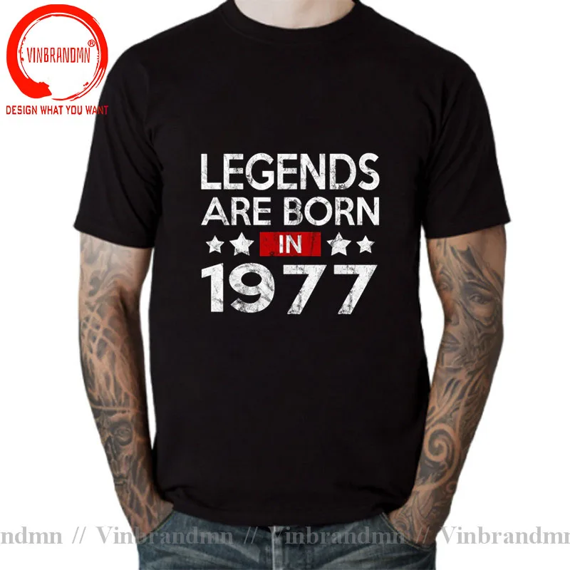 Stylish Distressed Vintage Legends are born in 1977 T shirts father's day best gift Retro 1977 T-shirt dad 42nd birthday apparel