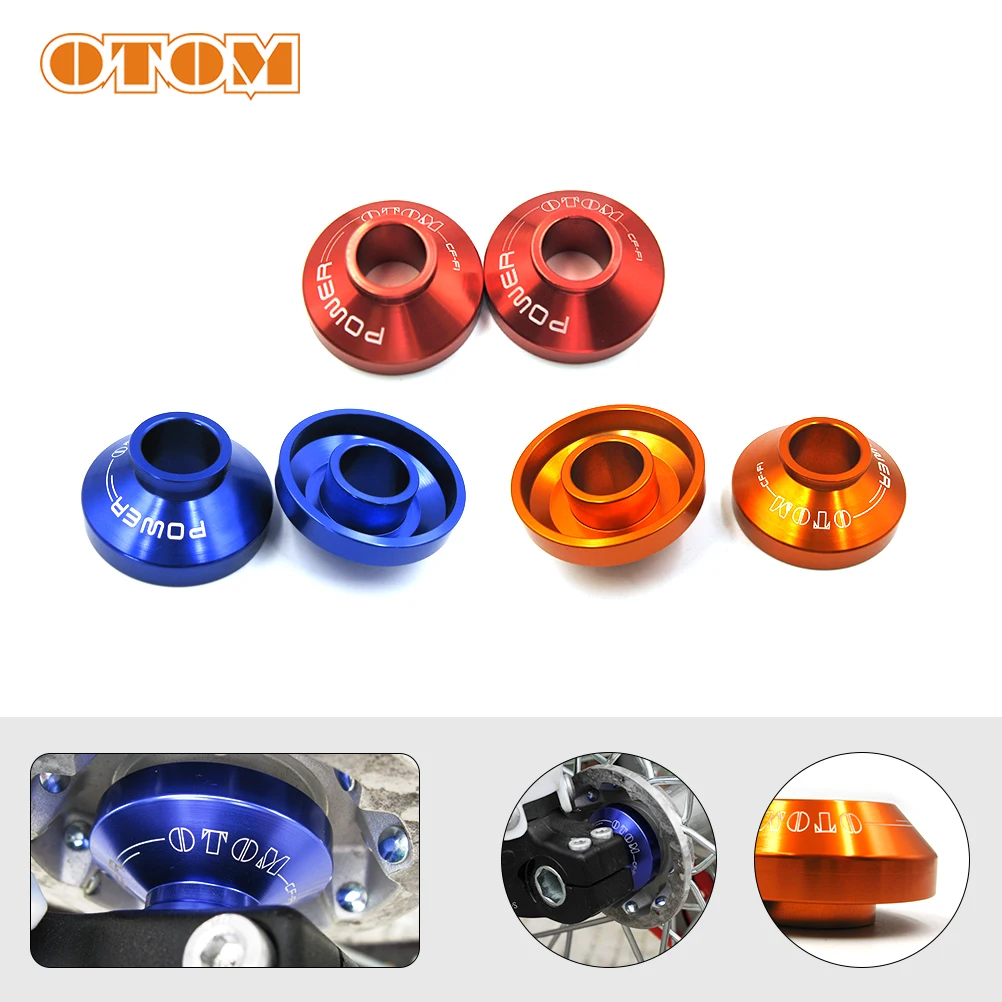 OTOM Front Wheel Axle Bushing Spacers Hub Gasket Protection Cap Guard Cover Lock Rim Screw Bolts For HONDA CR125 CR250 CRF450RX