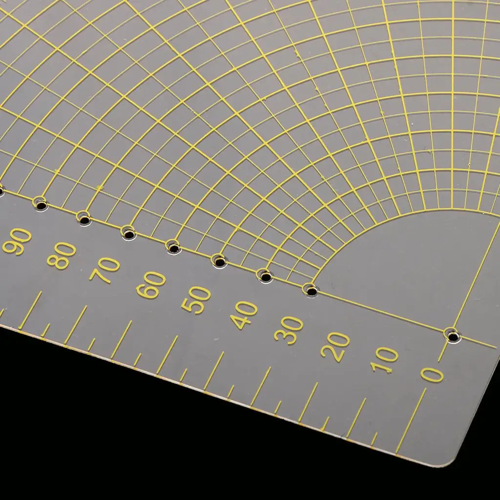 DIY縫製用キルティング定規、長方形、正方形セクター、キルト、パッチワーク、3個
