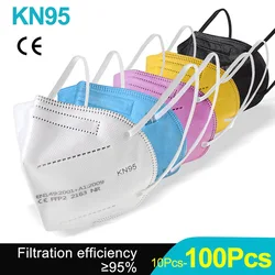 10-100Pcs FFP2 Masks KN95 Mascarillas 5 Layers Filter Homologada Face Masks Protective Mouth Mask CE FFP2MASK Respirator Masque