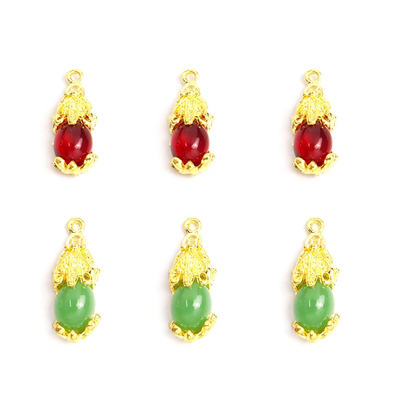 9New Pixiu Pendant with Glass Inlay Bracelet Accessories DIYJewelry necklaces and accessories Suitable for decorating bag pendan
