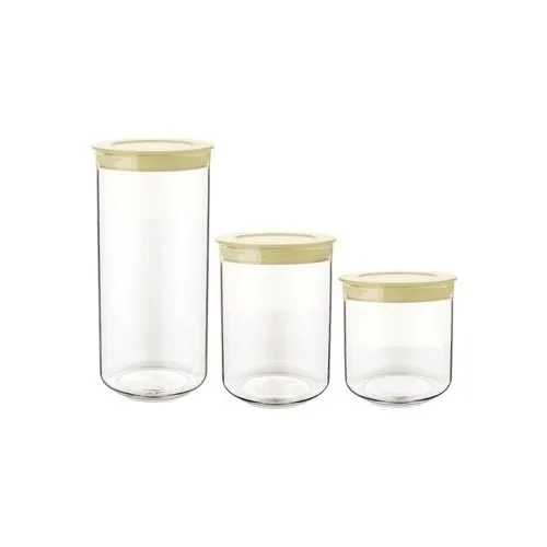 Sevil Saddler Home 3'lü Supplies Jar Set Cream